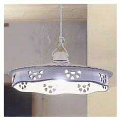 Alessandria Sospensione, Con Fili Di Diversi Colori Sul Paraluce