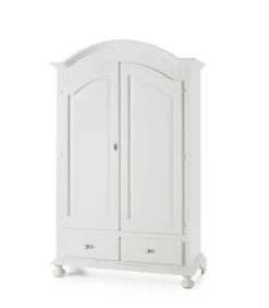 Amadio Battente 2 Ante Laccato Bianco Opaco Con Due Cassetti Esterni Di Classico Italiano