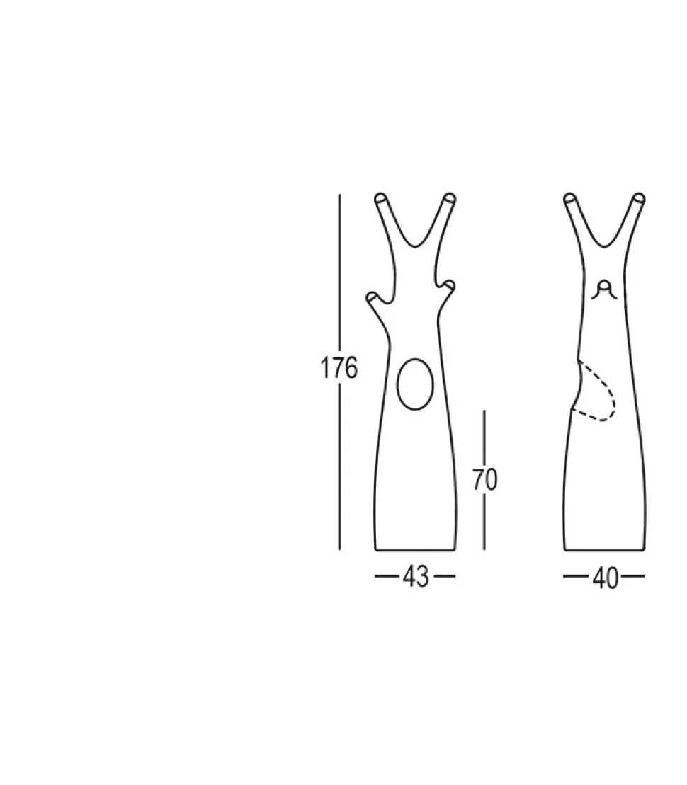 Appendiabiti In Polietilene, Accessoriabile Di Luce A Led, Con 6 Appendici.