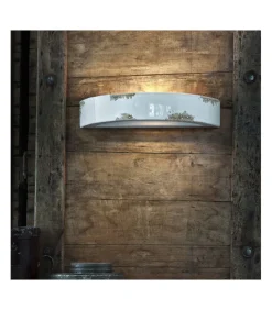 Applique Atene, Realizzata In Italia Da Ferroluce. In Ceramica, Disponibile In Dieci Diverse Finiture Vintage.