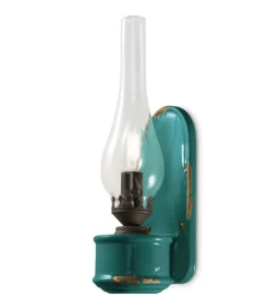 Applique Italiana, Brasilia Di Ferroluce, Realizzata In Ceramica Con Finiture Anticate Effetto Vintage.