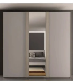 Armadio Barcellona 73B Lineare A 3 Ante Scorrevoli Con Specchio.