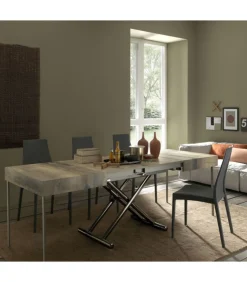 Assist At032 Tavolino Da Salotto Trasformabile In Tavolo Pranzo Piano In Folding