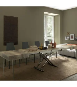 Assist At032 Tavolino Da Salotto Trasformabile In Tavolo Pranzo Piano In Folding