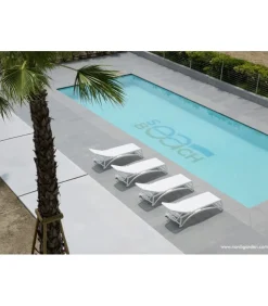 Atlantico, Lettino Prendisole In Polipropilene E Tessuto