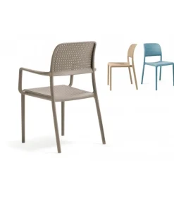 Bora, Sedia Con Braccioli Indoor Ed Outdoor