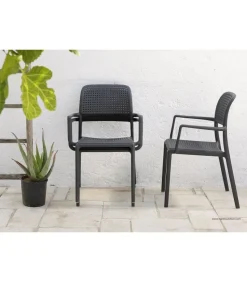 Bora, Sedia Con Braccioli Indoor Ed Outdoor