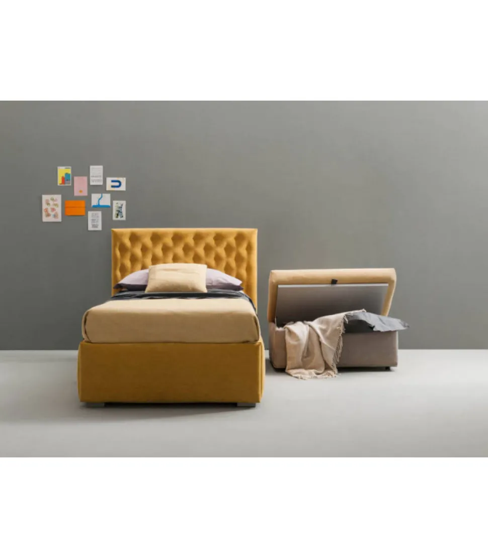 Bubbles Con Secondo Letto Estraibile O Cassettoni Con Preziosa Testiera Trapuntata