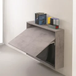 Bureau, Tavolo Scrivania Chiudibile A Ribalta Con Vano Portaoggetti