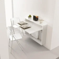 Bureau, Tavolo Scrivania Chiudibile A Ribalta Con Vano Portaoggetti