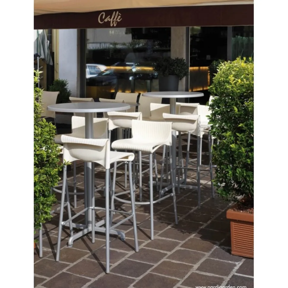 Calice Alu High, Tavolo Per Sgabelli Indicato Per Esterni Con Piedini Antiscivolo