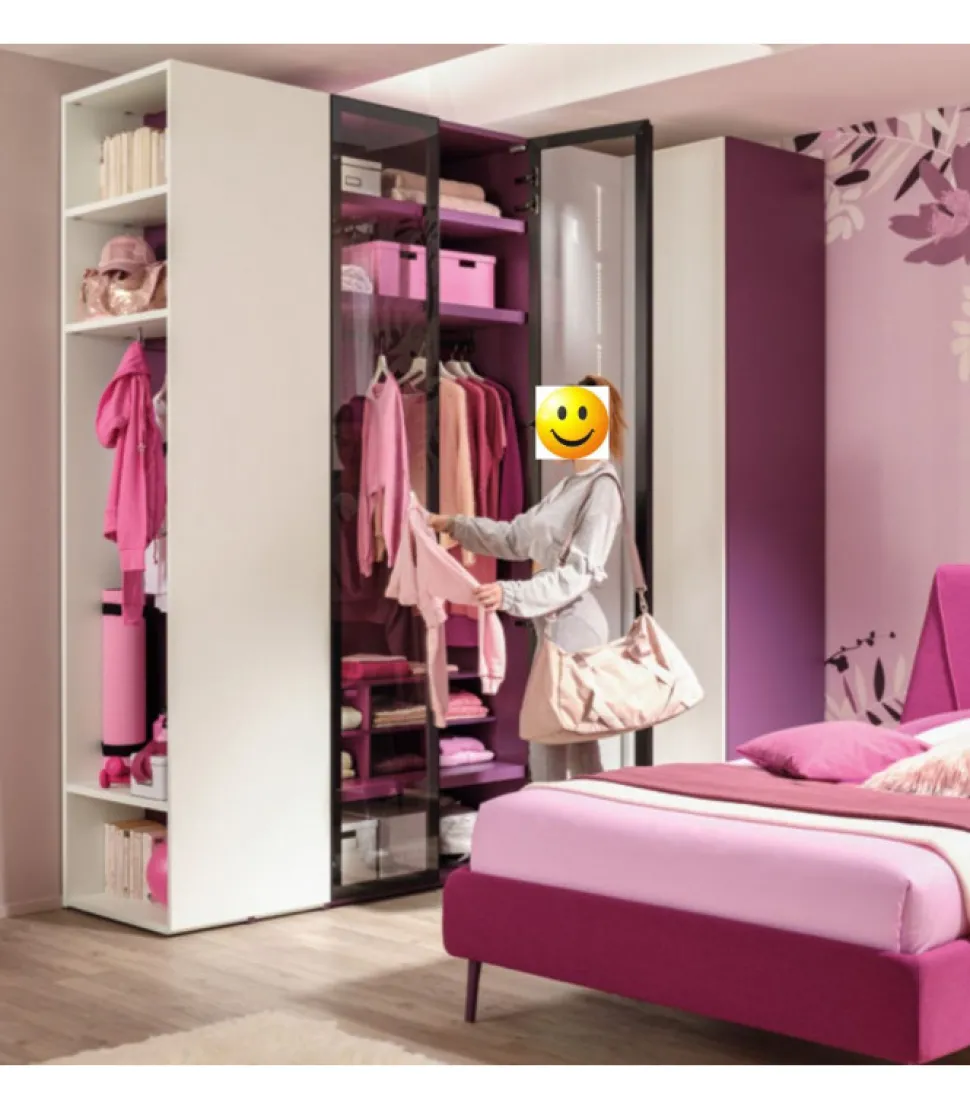 Camera Da Letto Componibile Yc312 Di Moretti Compact, Scegli Tu Gli Elementi E Il Loro Colore.