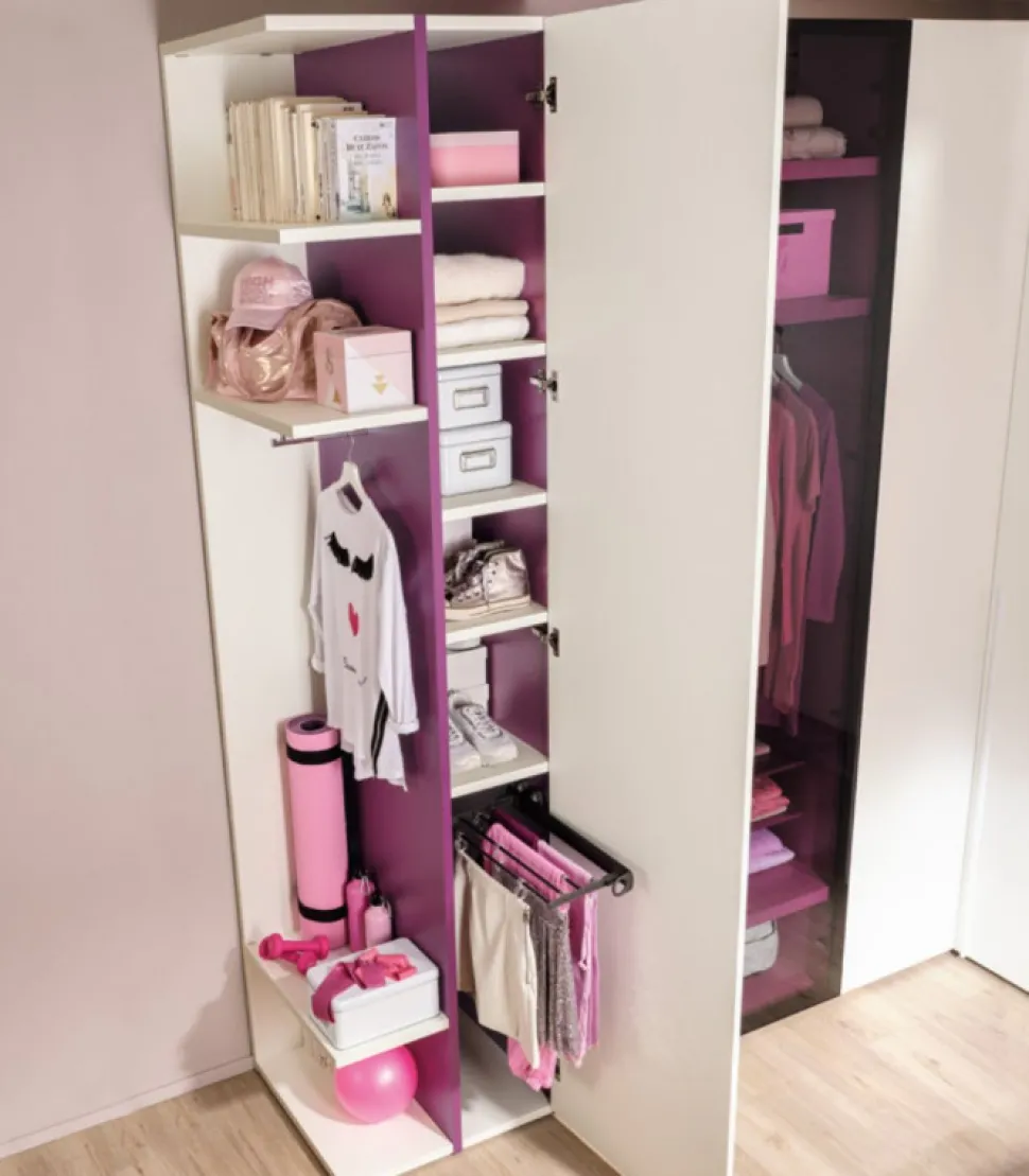 Camera Da Letto Componibile Yc312 Di Moretti Compact, Scegli Tu Gli Elementi E Il Loro Colore.