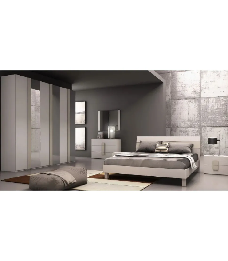 Camera Matrimoniale Completa Con Armadio Battente 6 Ante