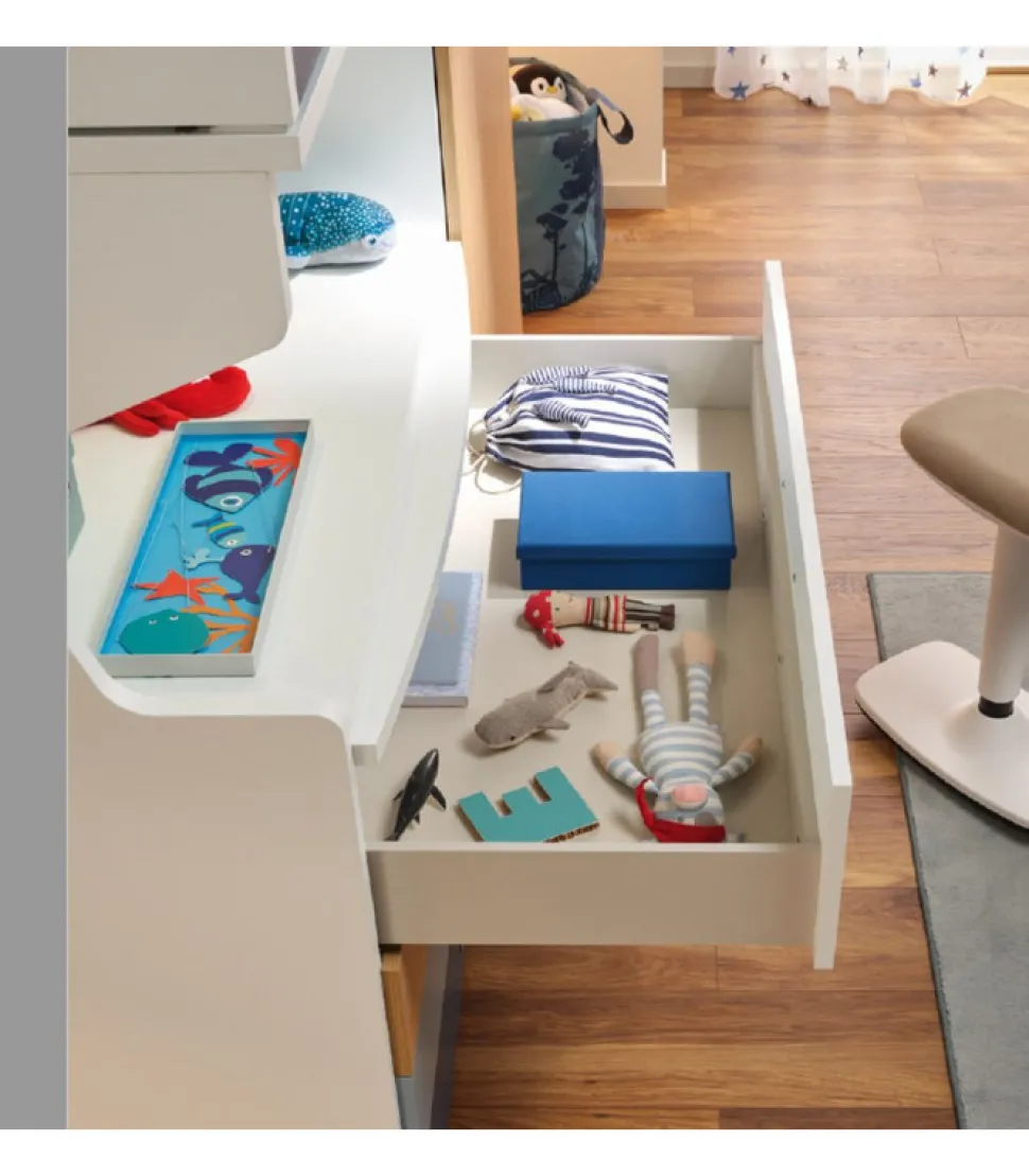 Cameretta Componibile Con Letto A Soppalco - Modello Kc511