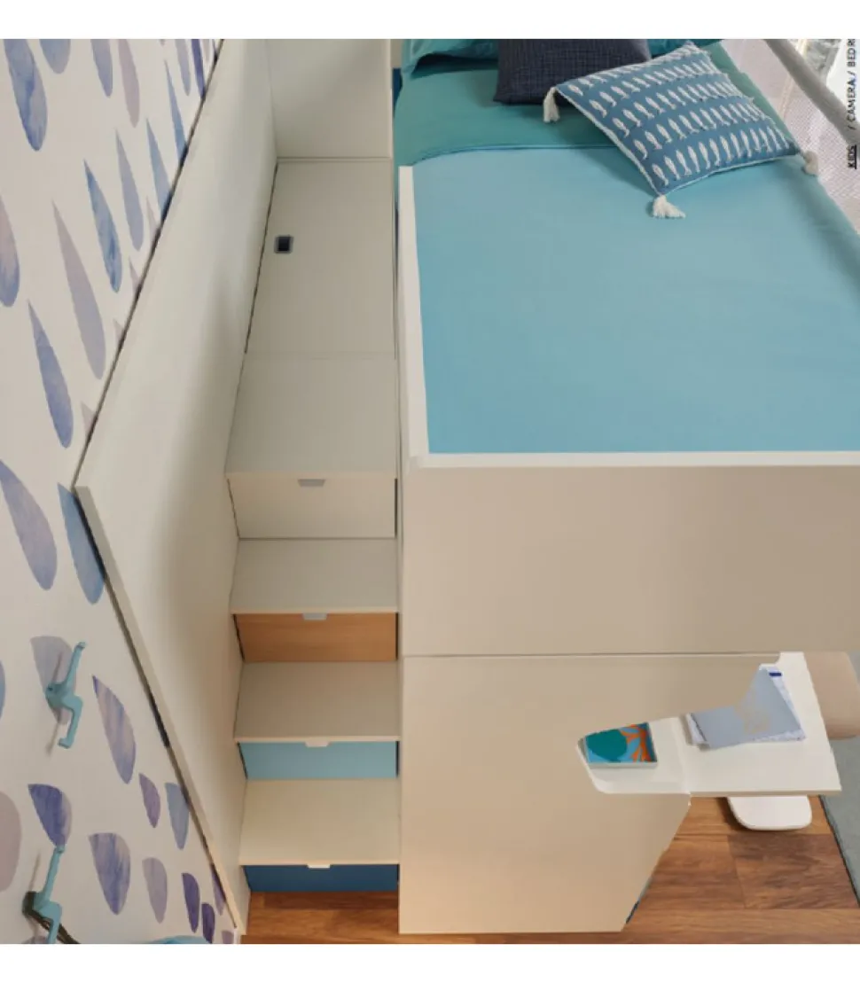 Cameretta Componibile Con Letto A Soppalco - Modello Kc511