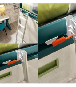 Cameretta Componibile Kc509 Con 2 Letti Estraibili E 3 Comodi Posti Letto