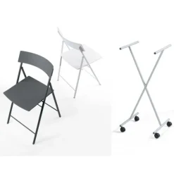 Carrello + 6 Sedie Pieghevoli Piper
