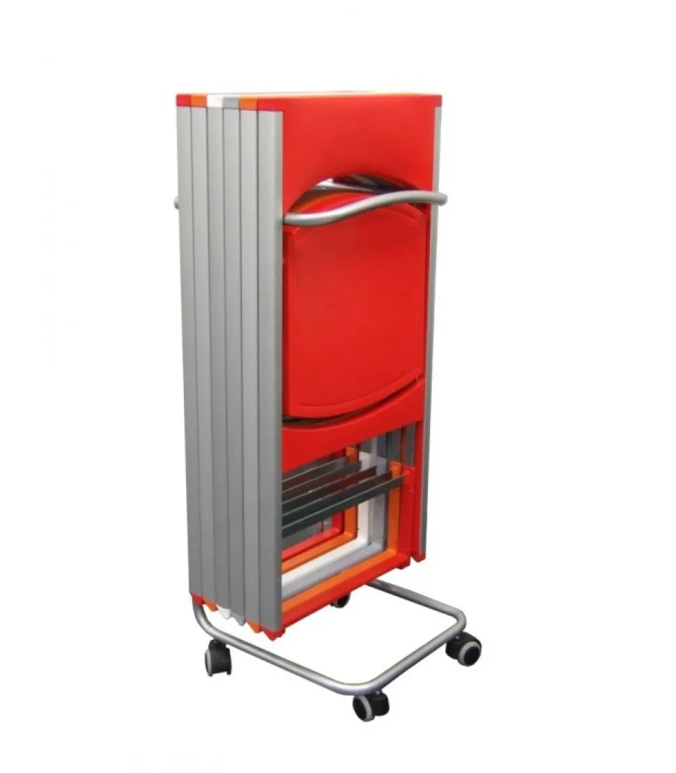 Carrello Porta Sedie In Acciaio Cromato