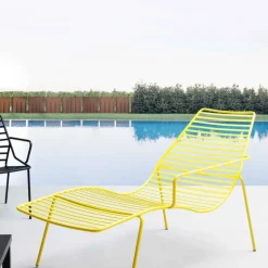 Chaise Longue Link C In Metallo Colorato Di Gradevole Design E Confortevole
