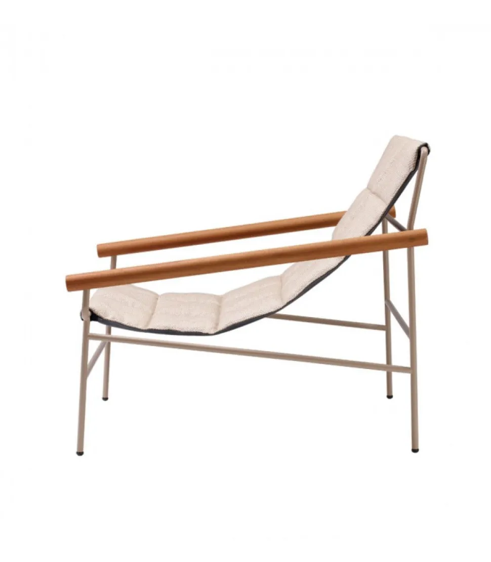 Chaise-Lounge Dress Code Glam Di Scab, Progettata E Realizzata In Italia Per L'Uso Outdoor, Certificata Catas.