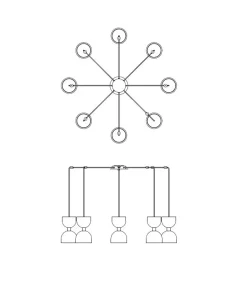 Clessidra, Lampadario A 16 Luci