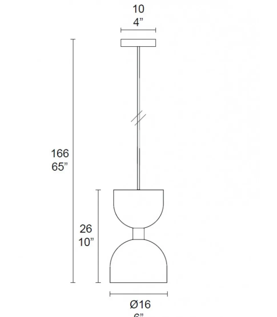 Clessidra, Sospensione A 2 Luci