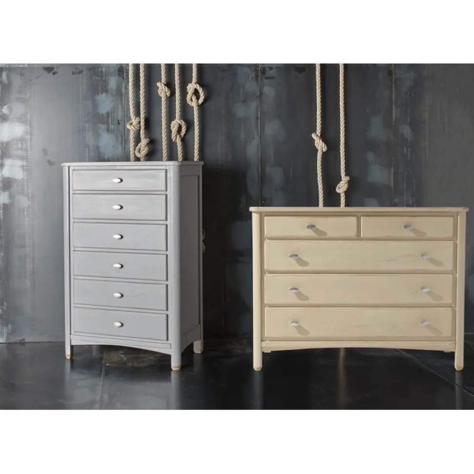 Como 5 Cassetti 173 In Finitura Shabby Chic