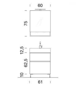 Composizione 26 Del Gruppo Bagni B-Go Di Compab, Realizzata Interamente In Italia.