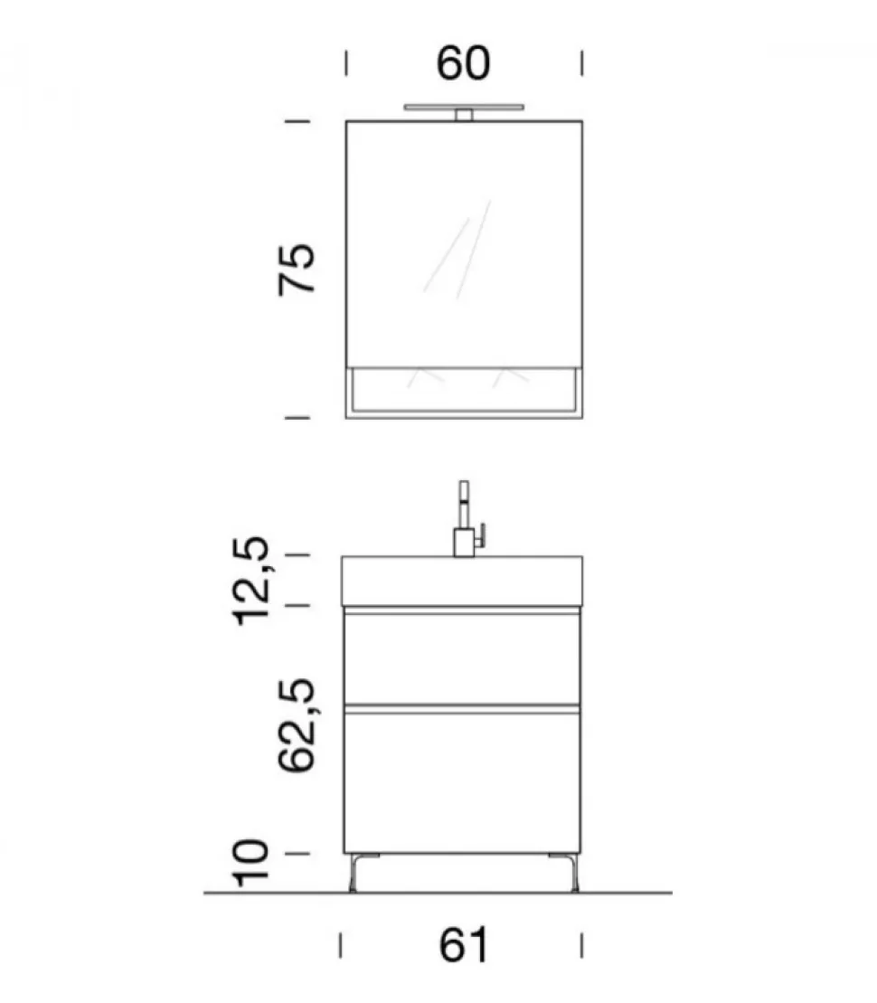 Composizione 26 Del Gruppo Bagni B-Go Di Compab, Realizzata Interamente In Italia.