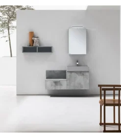 Composizione Bagno Bd019 Del Gruppo B201 Di Compab, 100% Made In Italy.