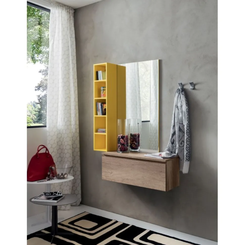 Composizione Ingresso Pensile Con Specchiera E Appnediabti L. 107 Cm Art 630