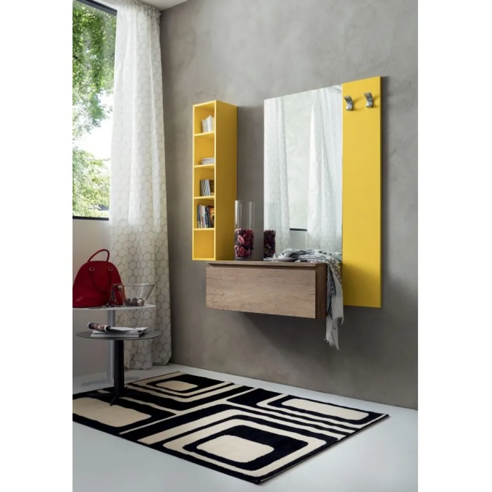 Composizione Ingresso Pensile Con Specchiera E Appnediabti L. 136 Cm Art 631