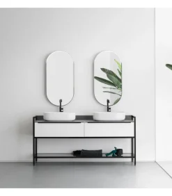 Composizione Per Il Bagno Bd003 Di Compab, Realizzata Interamente In Italia.