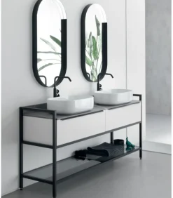 Composizione Per Il Bagno Bd003 Di Compab, Realizzata Interamente In Italia.