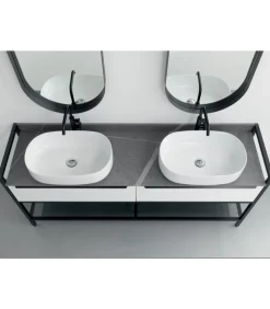 Composizione Per Il Bagno Bd003 Di Compab, Realizzata Interamente In Italia.