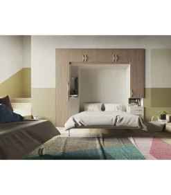 Composizione Pronta Con Letto A Scomparsa E Letto Con Ruote