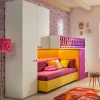 Composizione Soppalco Cameretta Modello Kc505: Letto A Castello Laccato Opaco In Vari Colori E Finiture Laccate E Laminati Disponibili