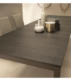 Consolle Allungabile Modello Quad Con Struttura In Metallo E Piani In Laminato Materico