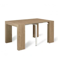 Consolle Allungabile Party Rovere Naturale, Diventa Un Comodo Tavolo