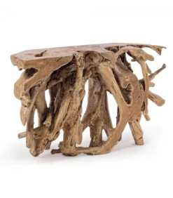 Consolle Solidad 120X40 Struttura In Radici Di Teak Originali