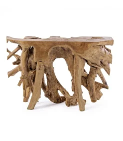 Consolle Solidad 120X40 Struttura In Radici Di Teak Originali