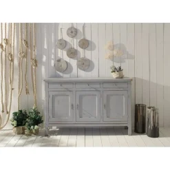 Credenza 3 Cassetti E 3 Porte 400 In Finitura Shabby Chic