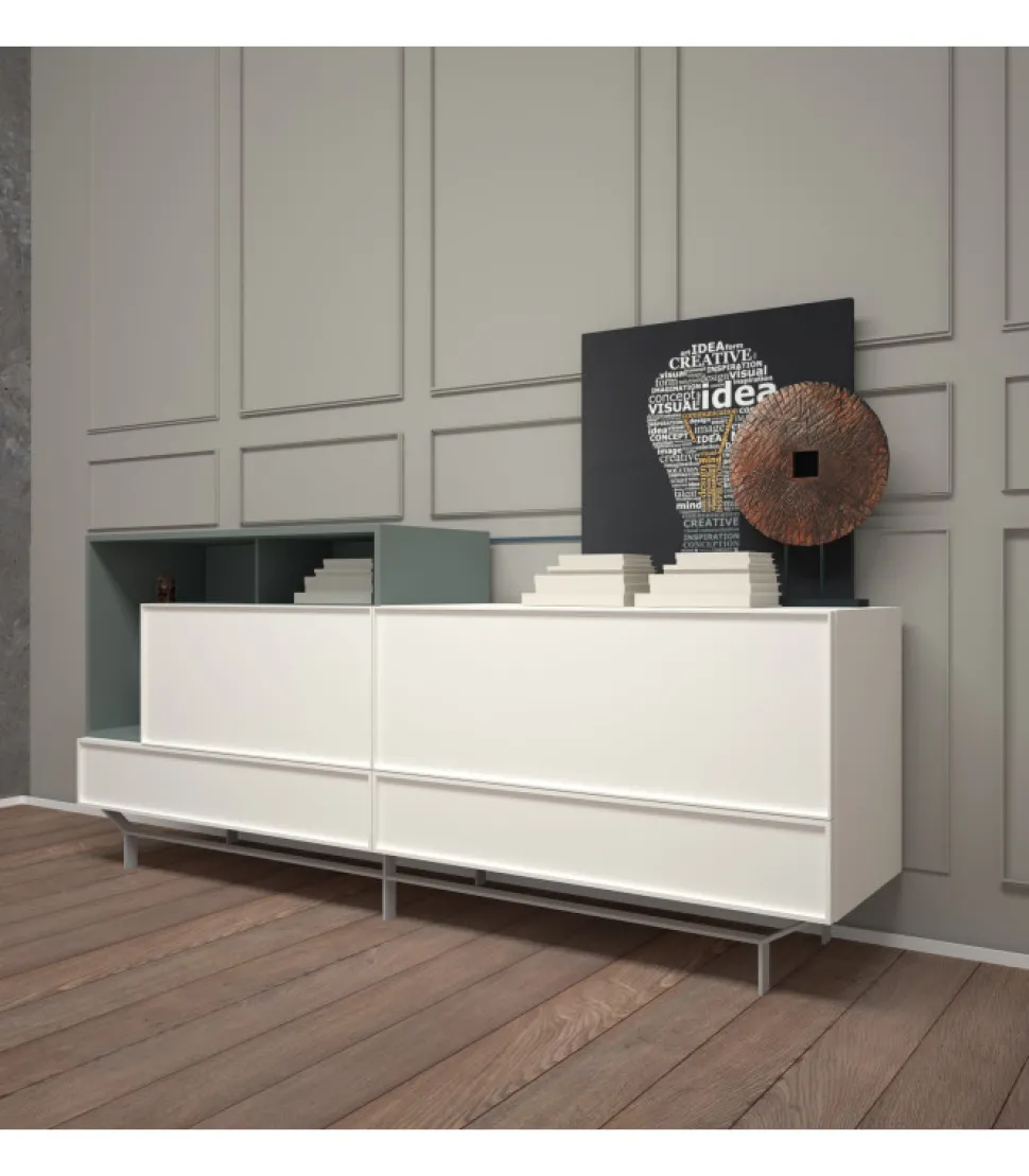 Credenza Md22A Con Cassetti E Libreria