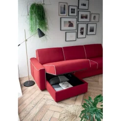 Dakota, Divano Con Penisola E Pratico Letto