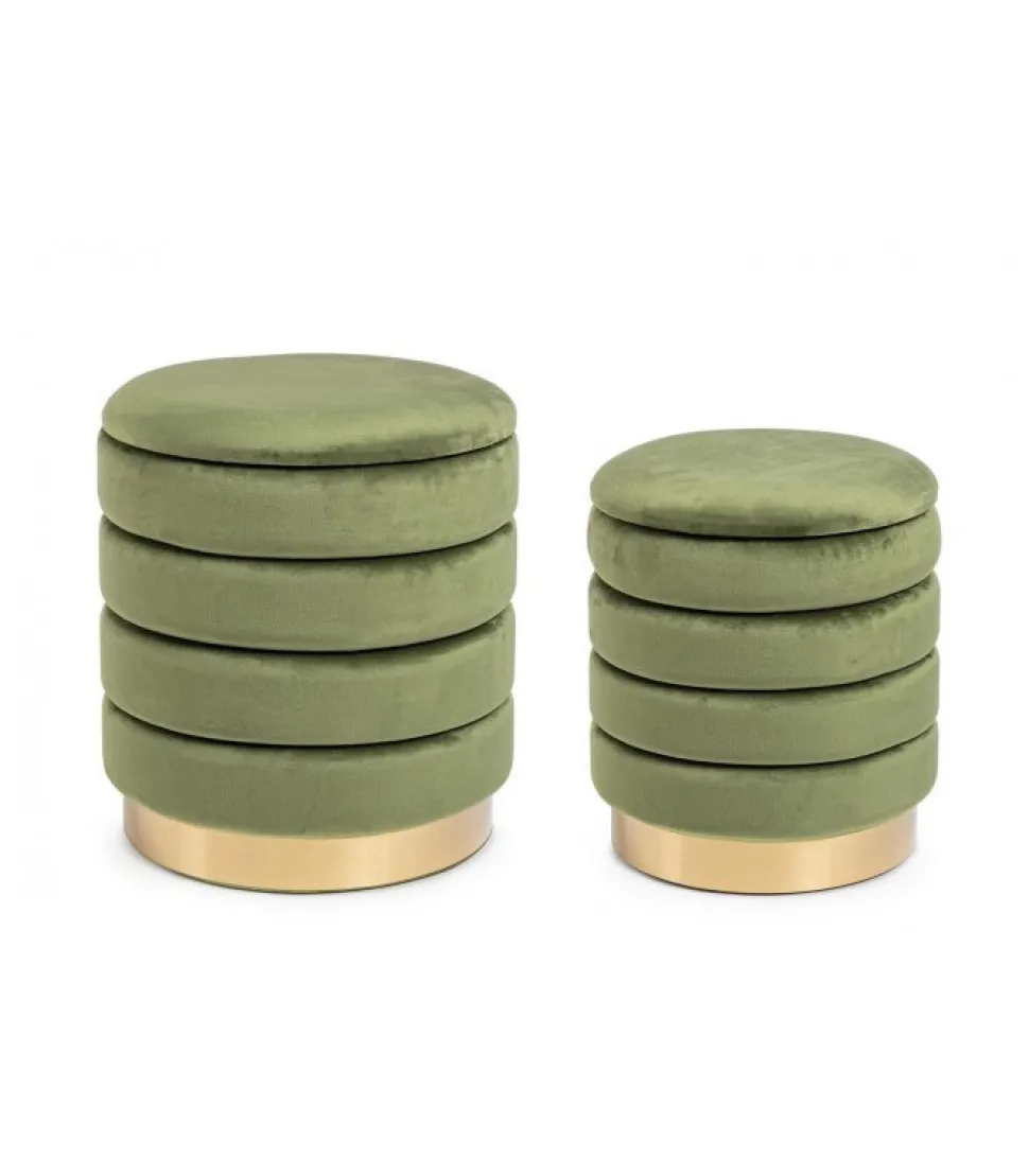 Darina Set 2 Pouf Con Contenitore