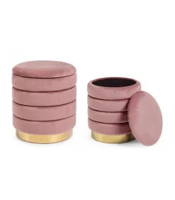 Darina Set 2 Pouf Con Contenitore