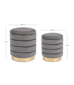 Darina Set 2 Pouf Con Contenitore