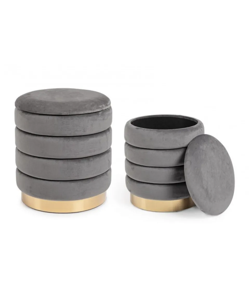 Darina Set 2 Pouf Con Contenitore