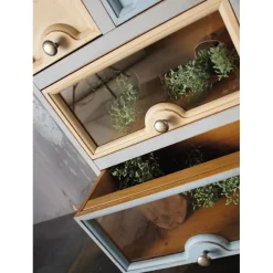 Dispensa Con Ribalta E 6 Cassetti 525 In Finitura Shabby Chic